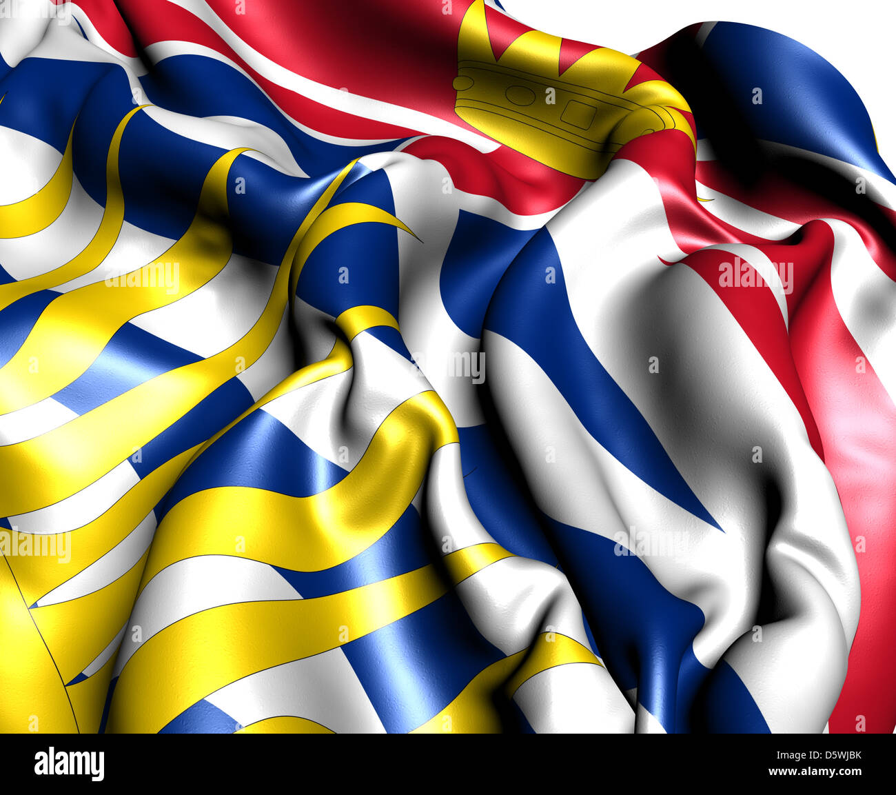 Flagge von British Columbia Stockfoto