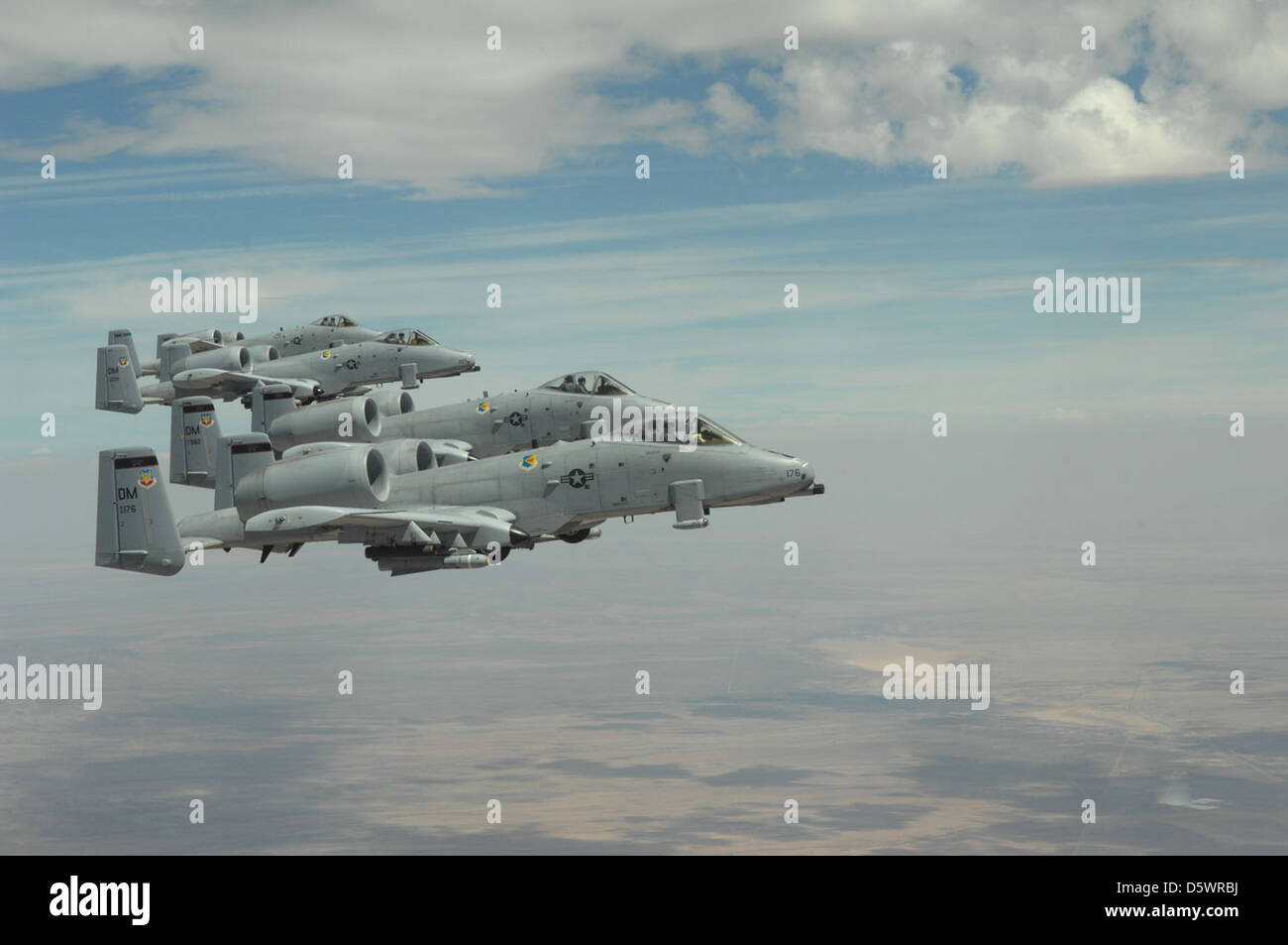 Fairchild-Republik a-10 "Thunderbolt IIs" von Davis-Monthan AFB in Arizona. Stockfoto