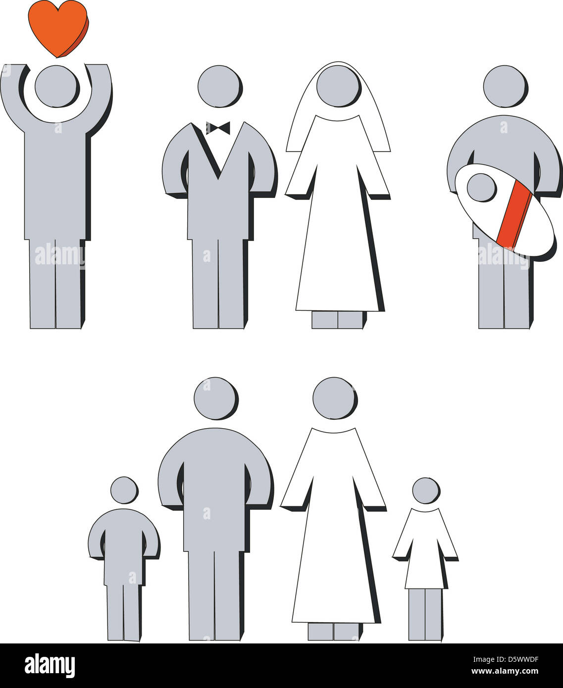 3D Mann set 04 Stockfoto