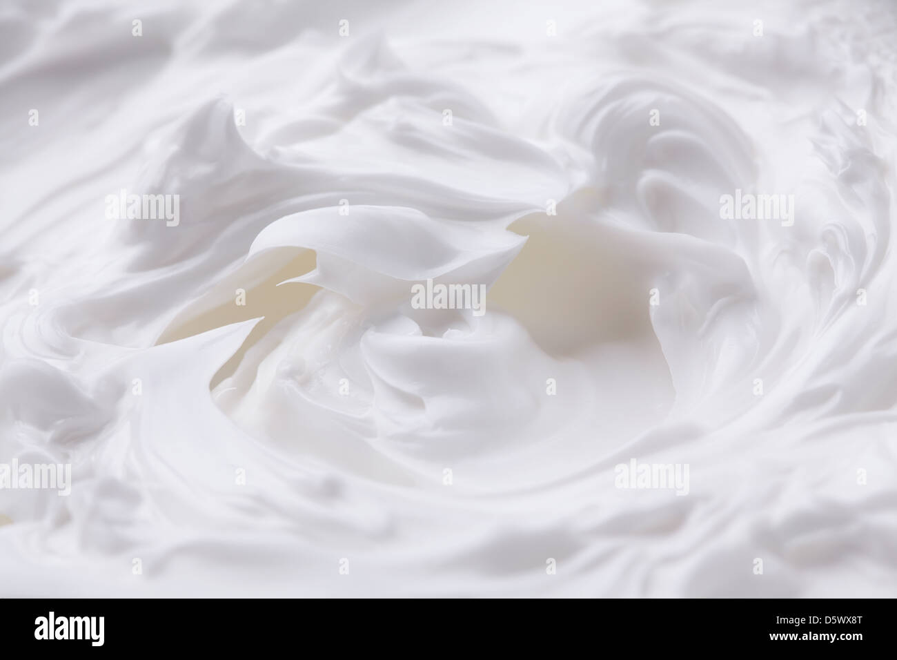 Crème Wirbel Oberfläche Vollformat closeup Stockfoto