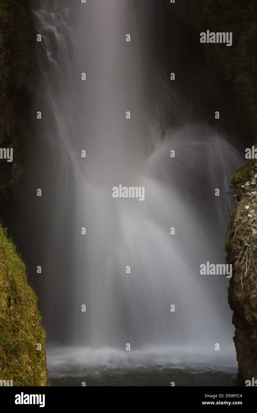 Dyserth Wasserfall in Nord-Wales Stockfoto