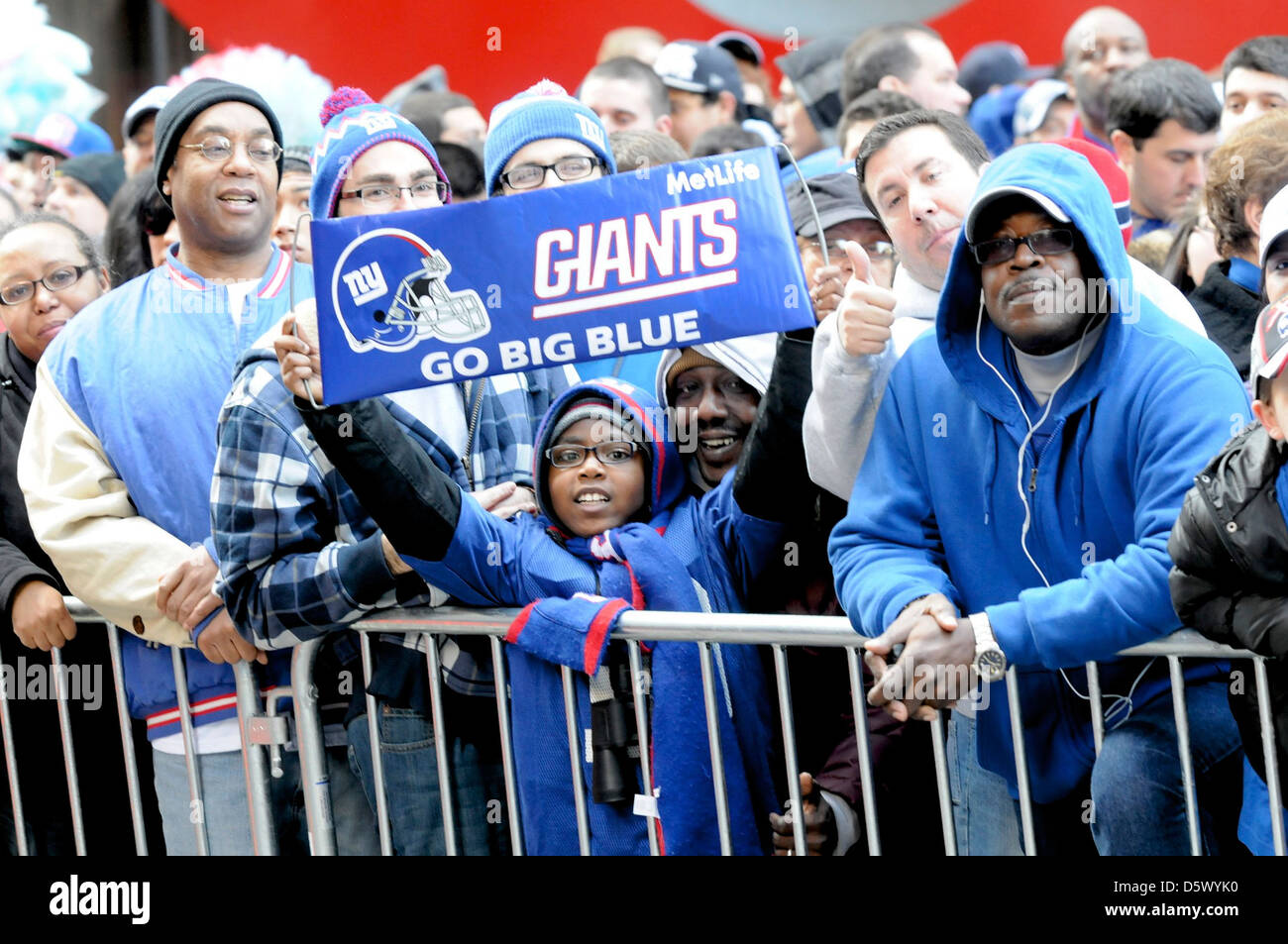 Atmosphäre New York Giants Ticker Tape Siegesparade nach unten Canyon Heros am Februar in New York City. Die Stockfoto