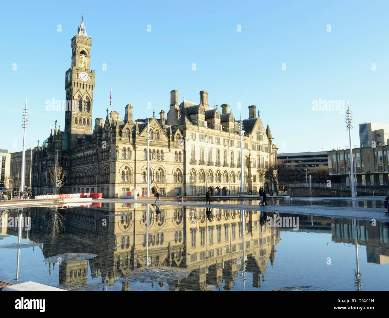 Bradford-Rathaus in Centenary Square Stockfoto