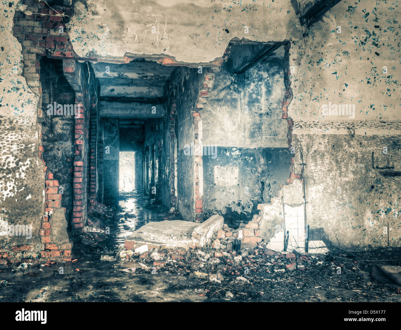 High Dynamic Range Image eines verlassenen Gebäudes Stockfoto