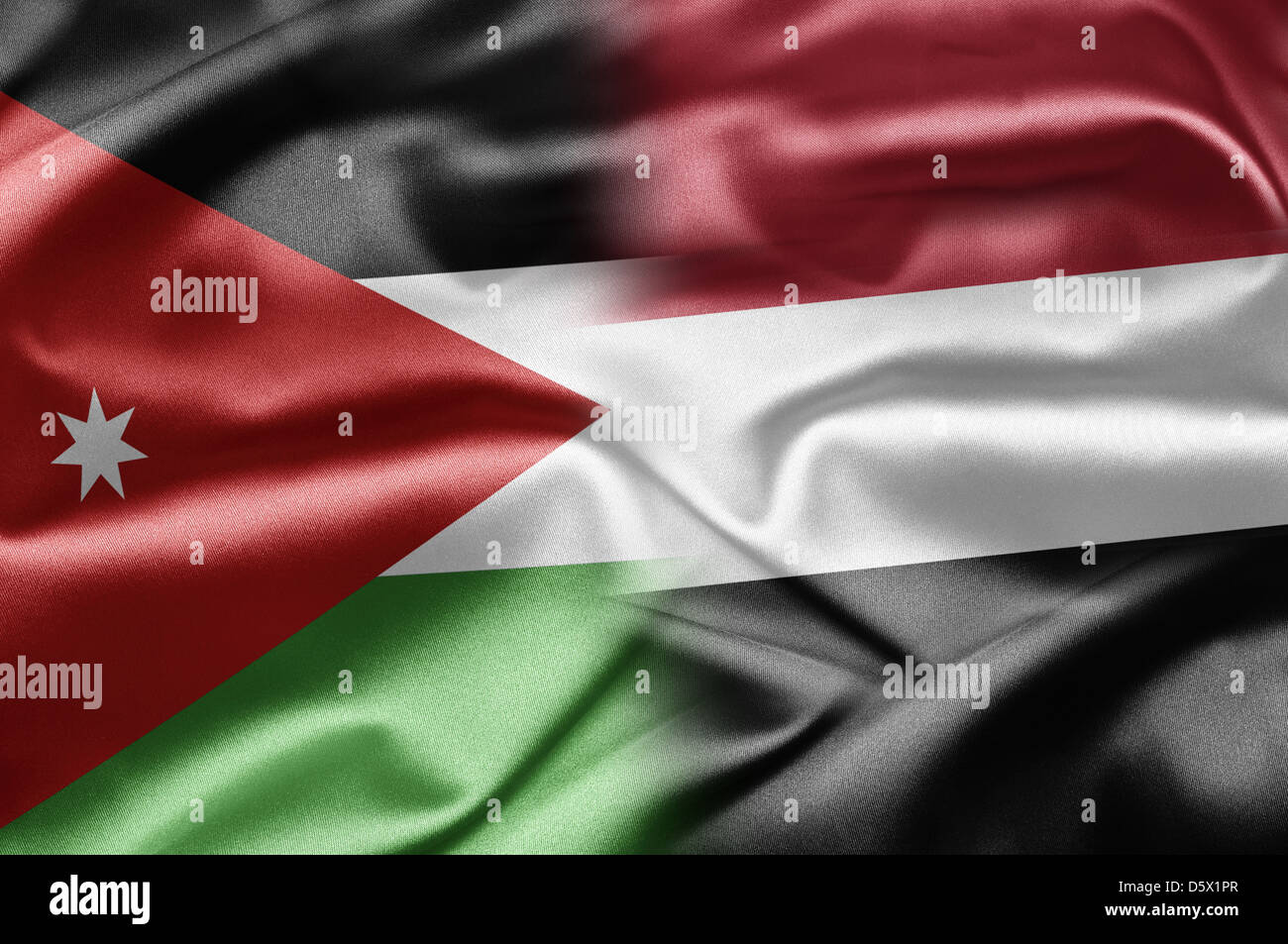 Jordanien und Jemen Stockfoto