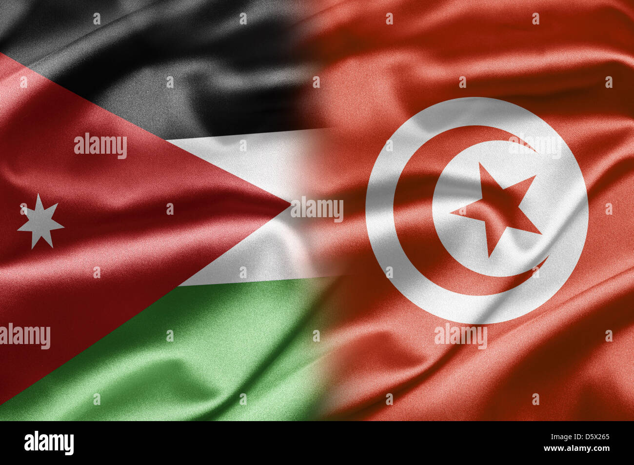 Jordanien und Tunis Stockfoto