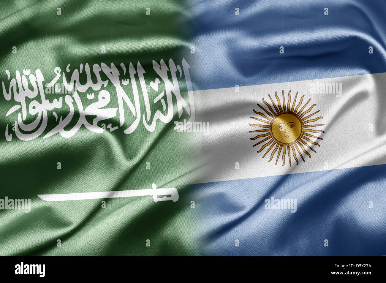 Saudi Arabien und Argentinien Stockfoto