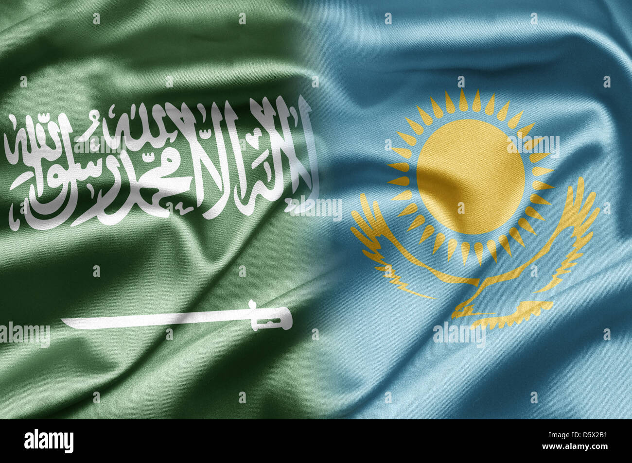 Saudi Arabien und Kasachstan Stockfoto