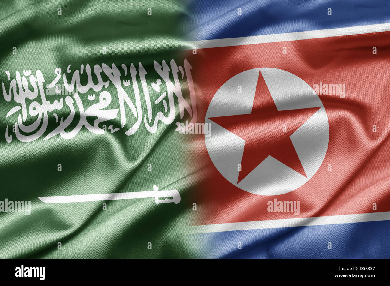 Saudi Arabien und in Nordkorea Stockfoto