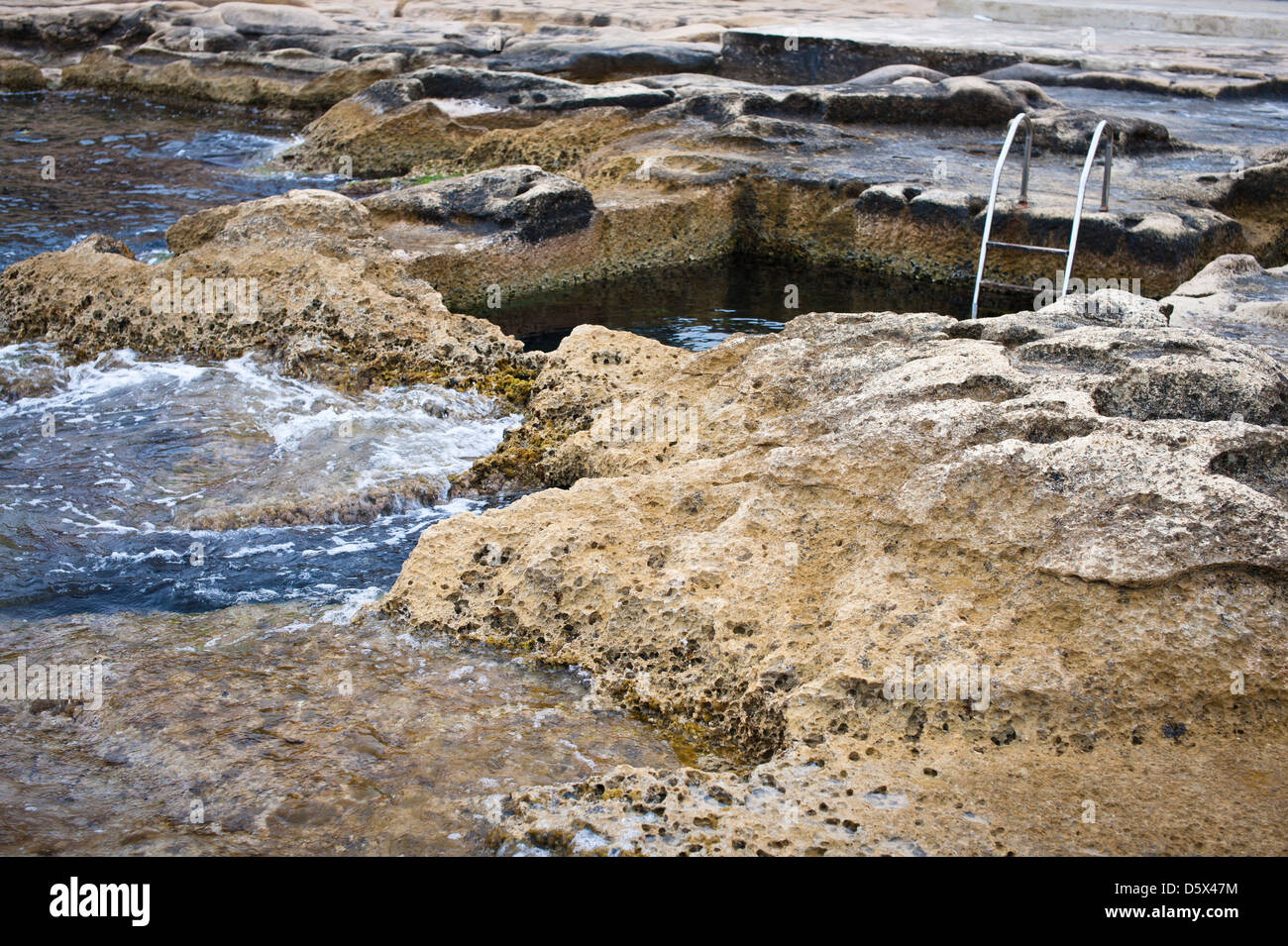 Swimming-Loch auf dem Vorland, Sliema, Malta Stockfoto