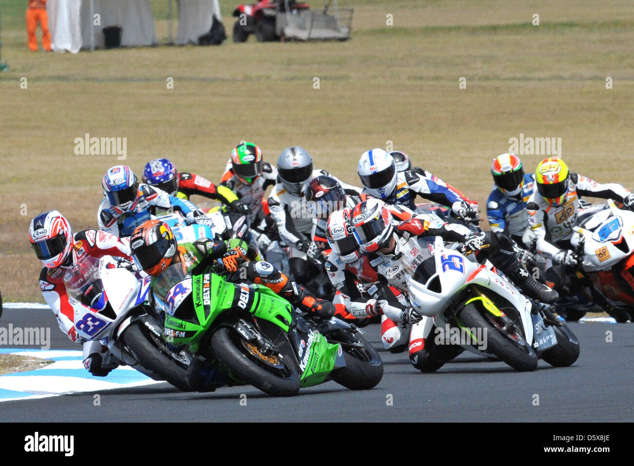 2012 World Superbike Rennen Phillip Island, Australien Stockfoto