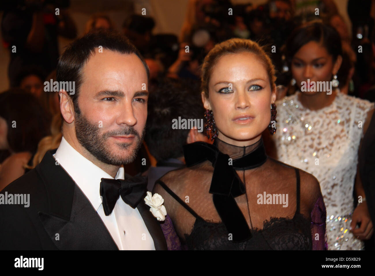 Tom Ford, Carolyn Murphy Alexander McQueen: "Savage Beauty" Costume Institute Gala im Metropolitan Museum of Art New York Stockfoto