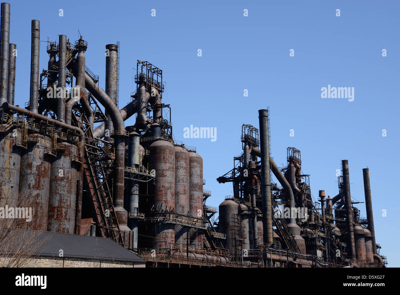 Die alte Fabrik in Bethlehem Steel in Bethlehem, Pennsylvania. Auf einmal war es die zweite größte Produktionsstätte für Stahl Stockfoto