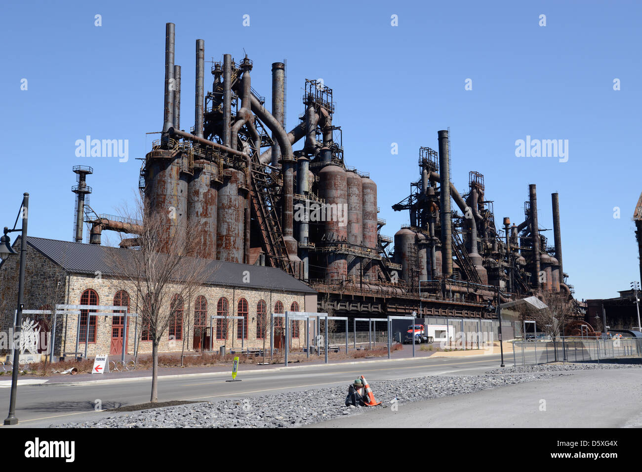 Die alte Fabrik in Bethlehem Steel in Bethlehem, Pennsylvania. Auf einmal war es die zweite größte Produktionsstätte für Stahl, Stockfoto