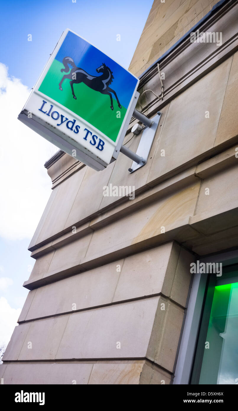 Lloyds TSB Bank Zeichen Stockfoto