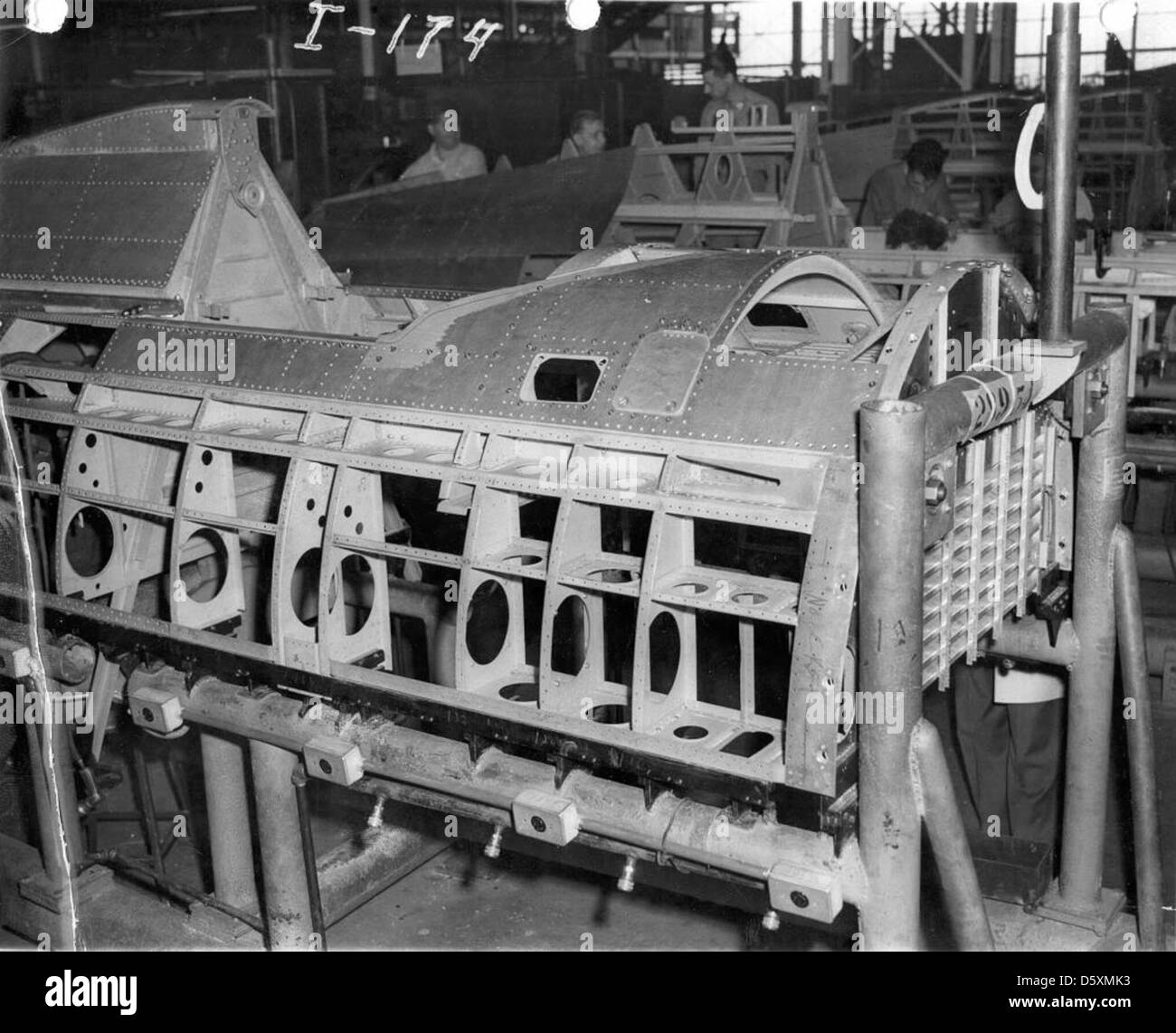 Republik P-47 "Thunderbolt" b center Rumpf Assembly. Stockfoto