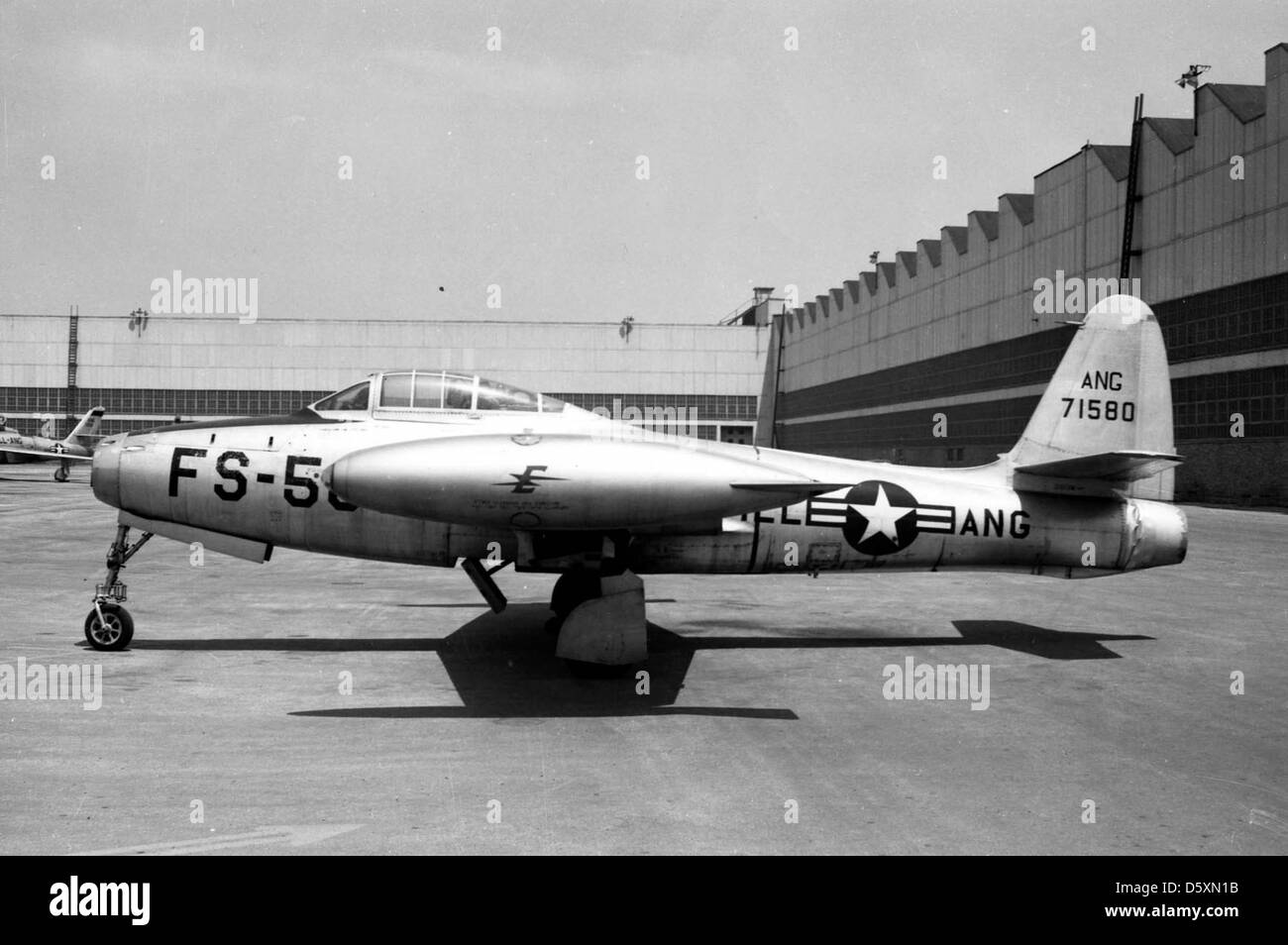 Republik (P-84 b) (P-84 C) F-84 C-16-RE "Thunderjet" des Illinois ANG im Mai 1955. Stockfoto