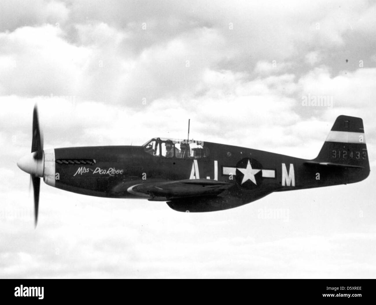 Eine North American P-51A "Mustang" "Miss Pea Ridge". Stockfoto