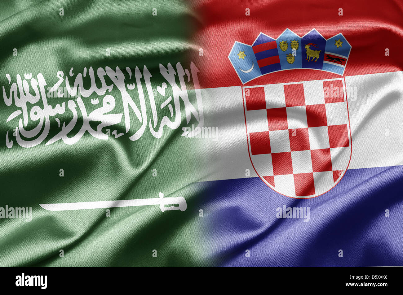 Saudi Arabien und Kroatien Stockfoto