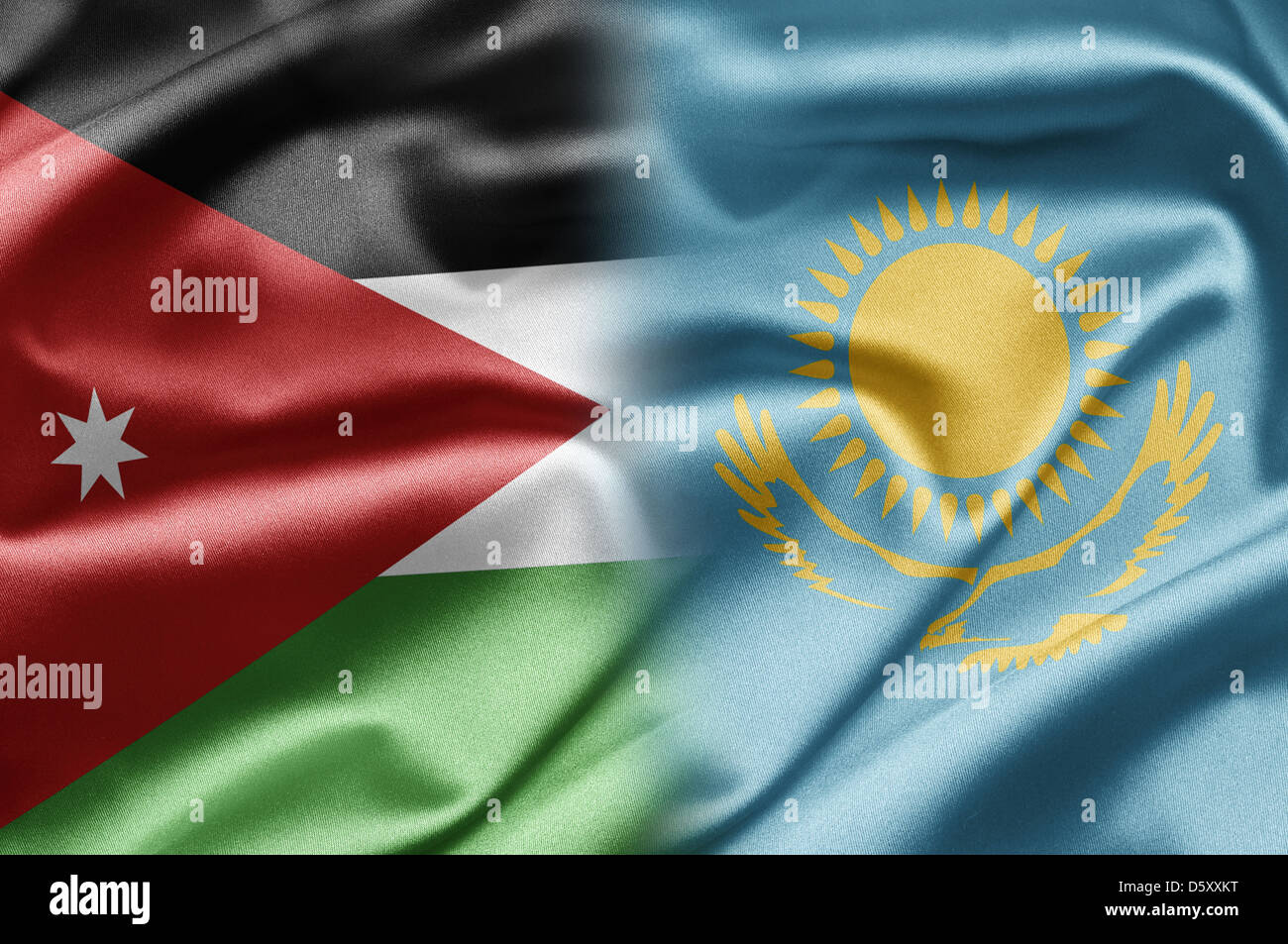 Jordanien und Kasachstan Stockfoto