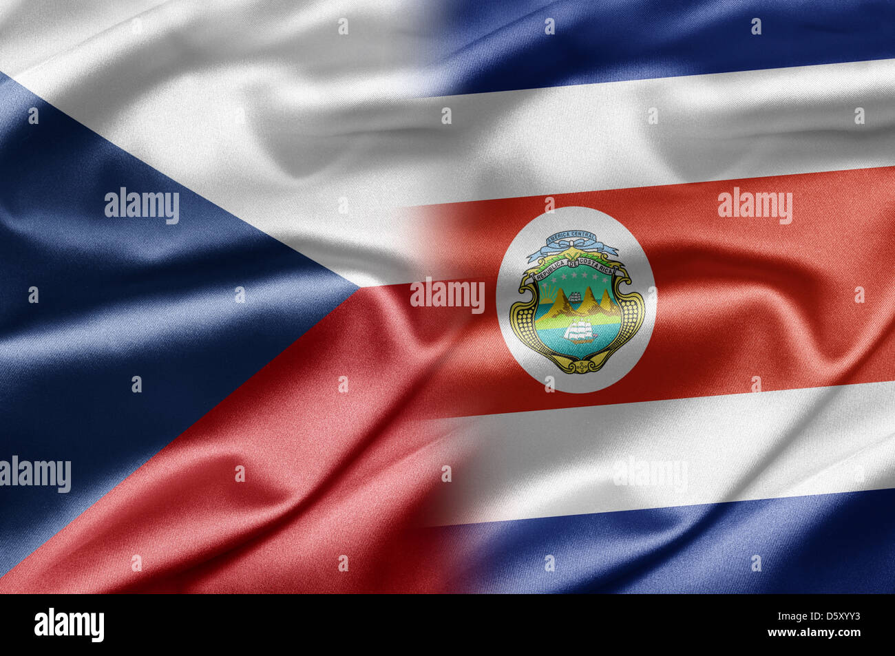 Tschechischen Republik und Costa Rica Stockfoto