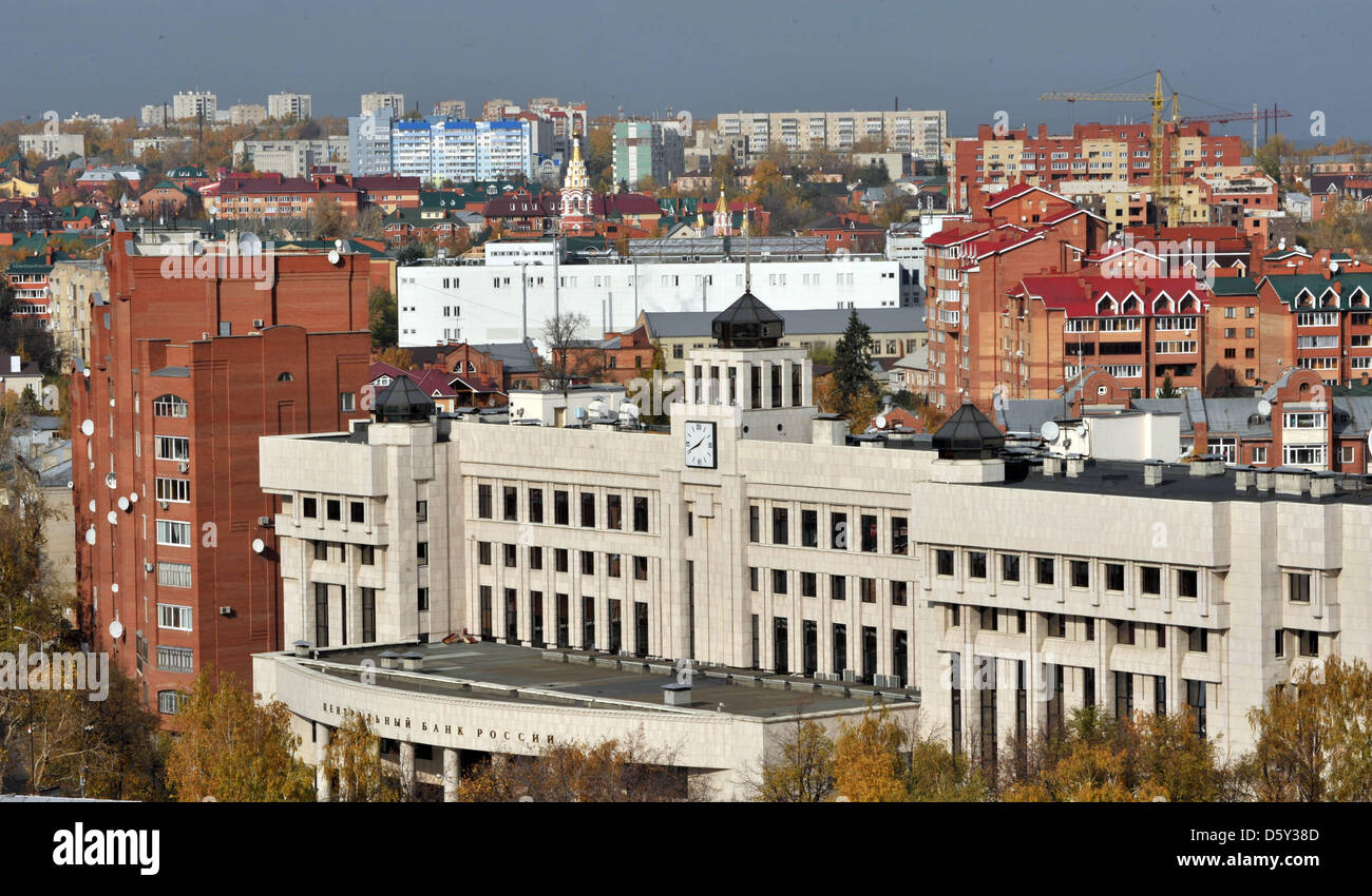 Blick auf die Stadt Uljanowsk, Russland, 9. Oktober 2012. Thüringer Premier Lieberknecht besucht Moskau und Uljanowsk mit mehr als 50 Thüringer Manager bis zum 12. Oktober. Foto: Martin Schutt Stockfoto
