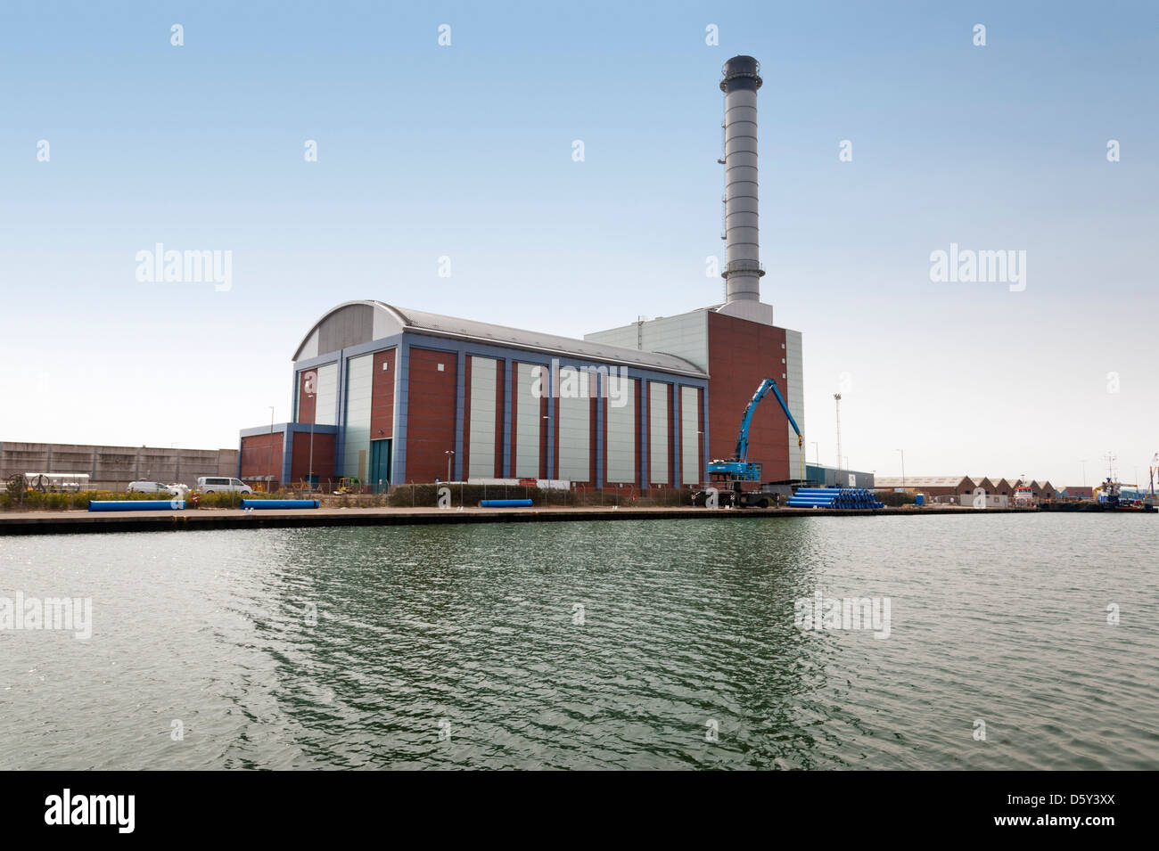 Shoreham Gas-Kraftwerk am Fluss Adur, Shoreham, East Sussex, UK Stockfoto