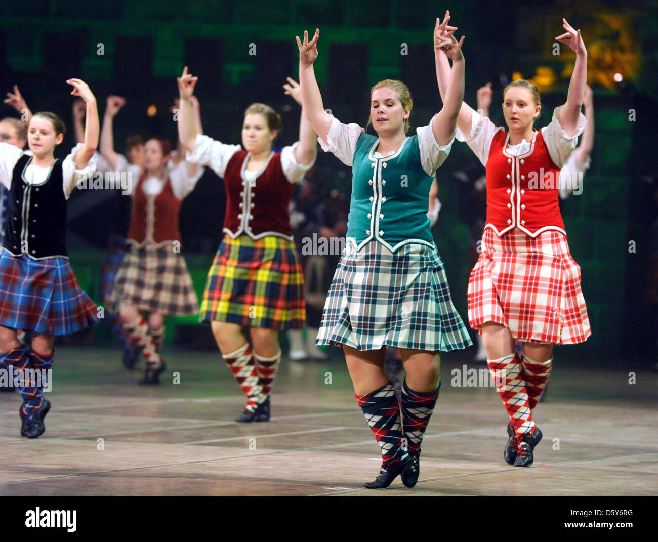 Schottischer Tänzer während der "Music Show Scotland" in Saarbrücken 13. Oktober 2012. Foto: Becker & Bredel Stockfoto