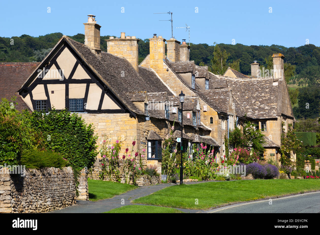 Traditionellen Cotswold cottages Stockfoto