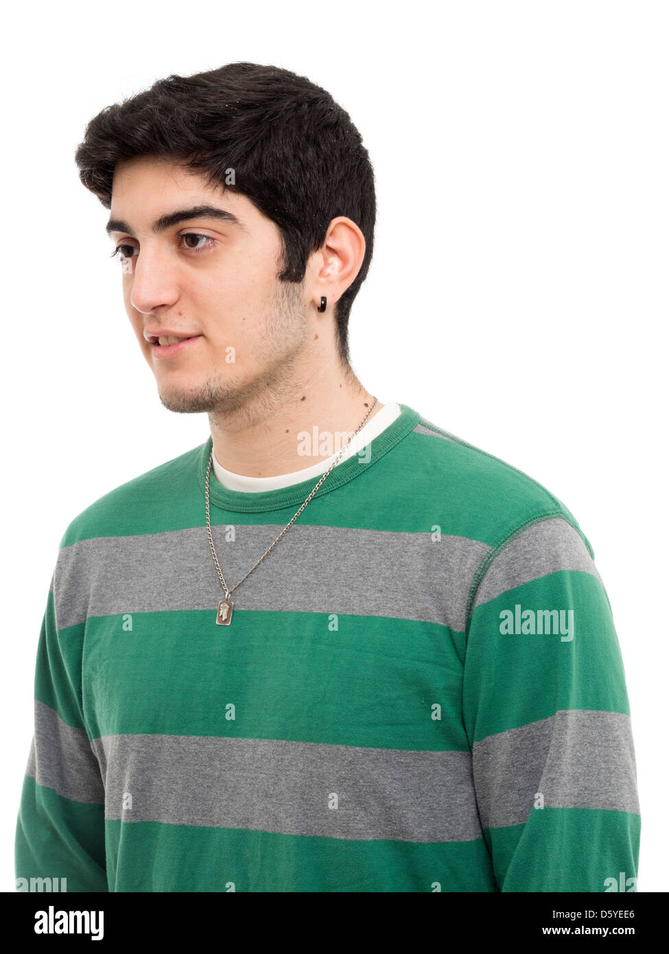 Porträt des jungen Mann wegsehen von Kamera Stockfoto