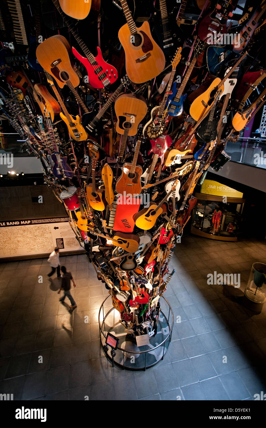 Die Wurzeln und Zweige Skulptur. Künstler: Trimpin. Das Experience Music Project Museum. Seattle. USA Stockfoto