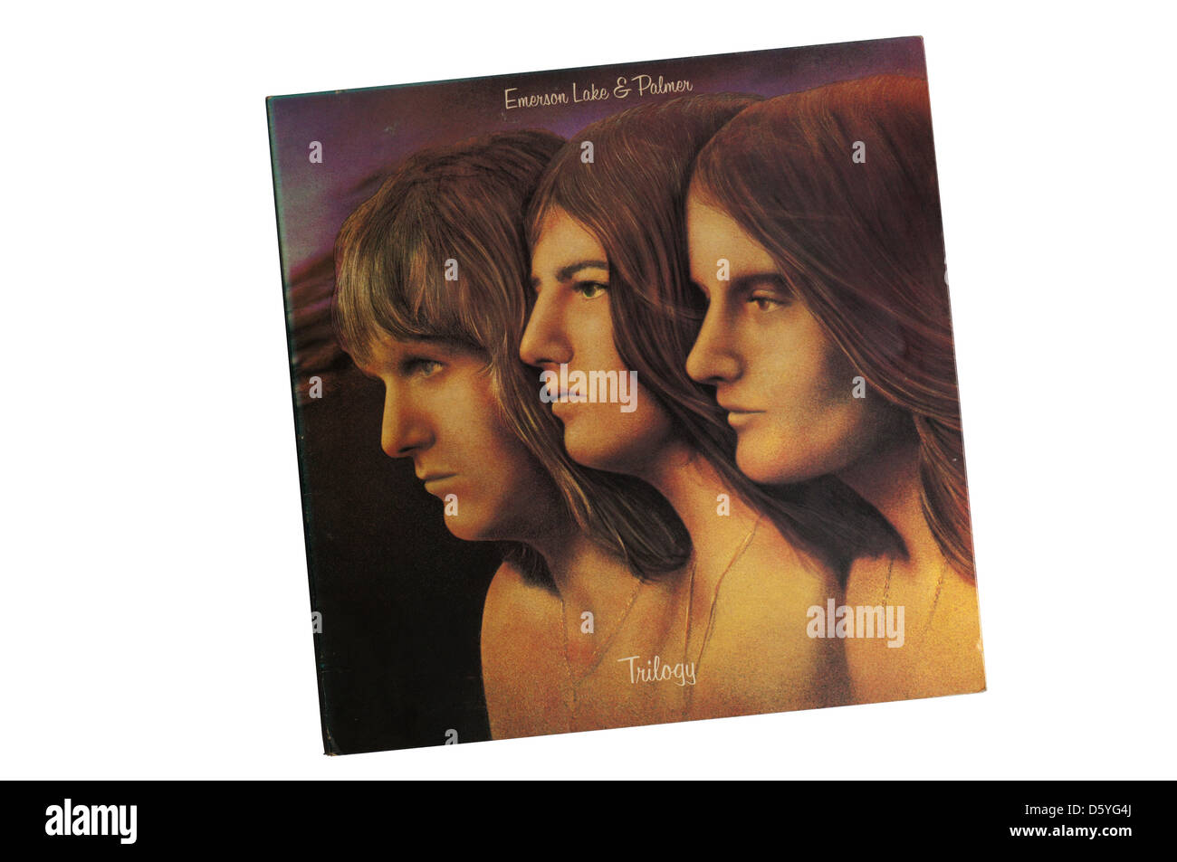Trilogie wurde das 3. Studioalbum der englischen progressive-Rock-Band Emerson, Lake & Palmer, 1972 veröffentlicht Stockfoto