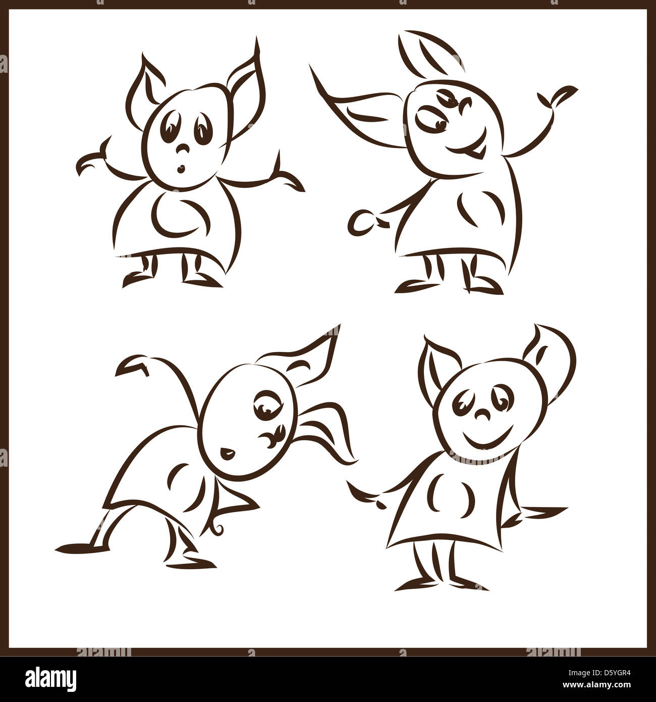 Cartoon-Maus-Figur Stockfoto