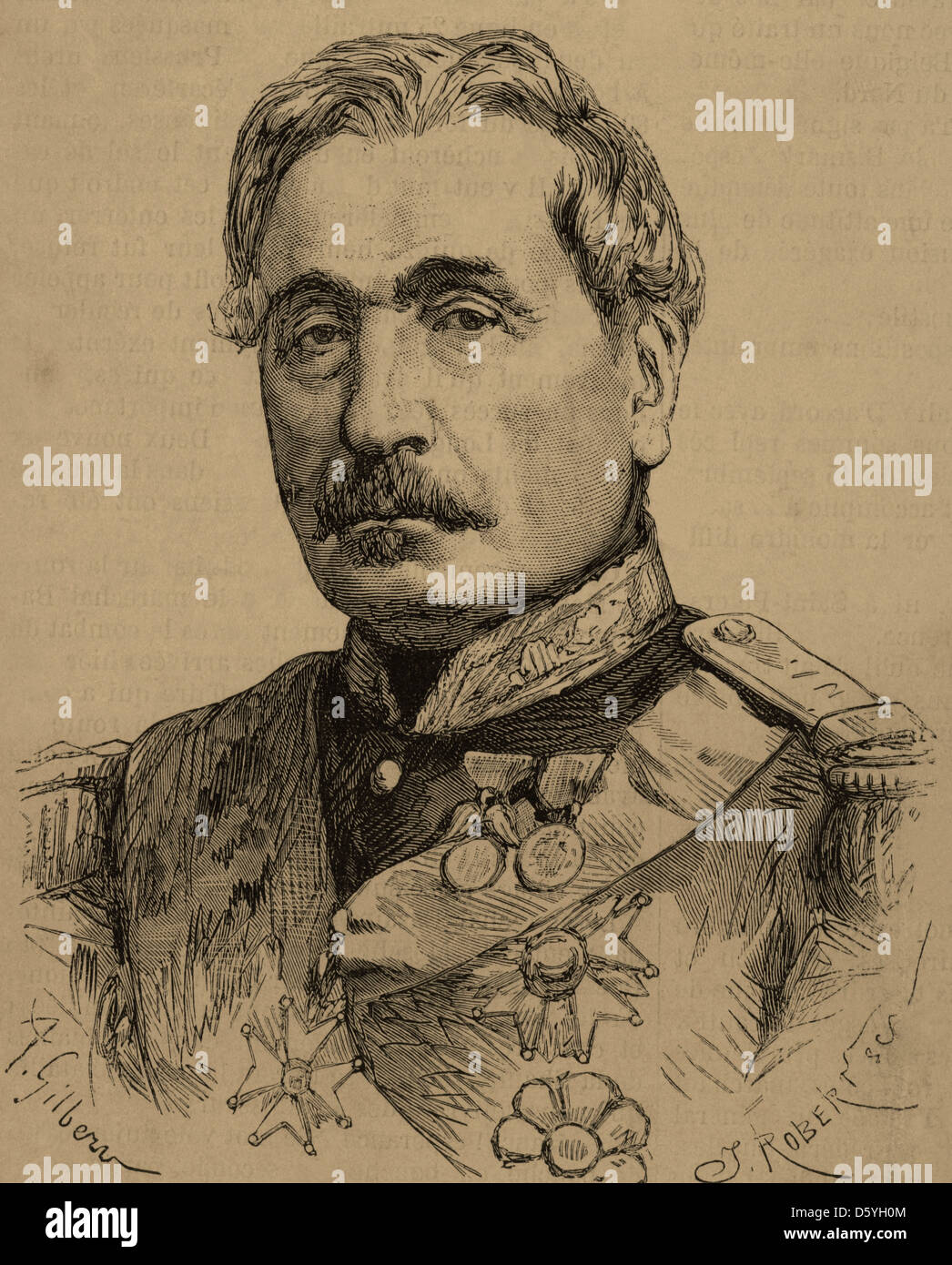 Charles Cousin-Montauban (1796-1878). Französischer General und Staatsmann. Kupferstich von Robertsen. Stockfoto Charles Cousin-Montauban (1796-1878). Französischer General und Staatsmann. Kupferstich von Robertsen. Stockfoto