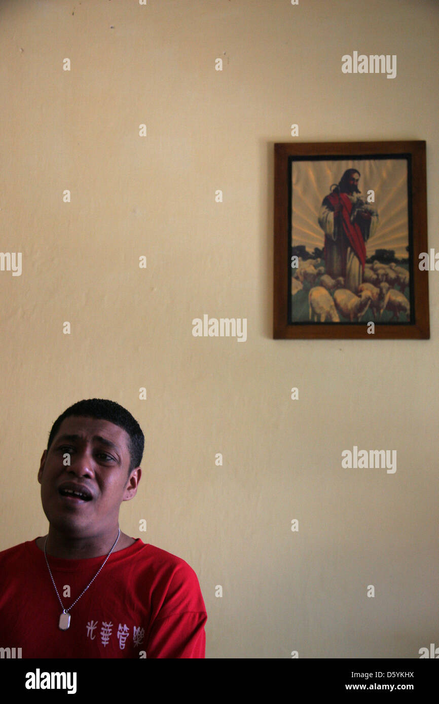 Politischer Gefangener der Freiheitsbewegung der Republik von Süden Molukken (RMS) in Indonesien Stockfoto