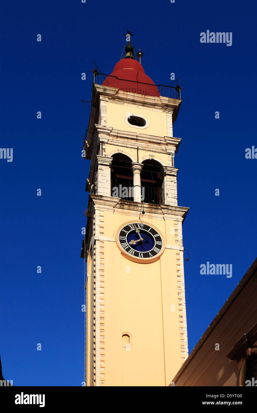 Kirche St. Spyridon, Korfu-Stadt, Insel Korfu, Griechenland, Europa Stockfoto