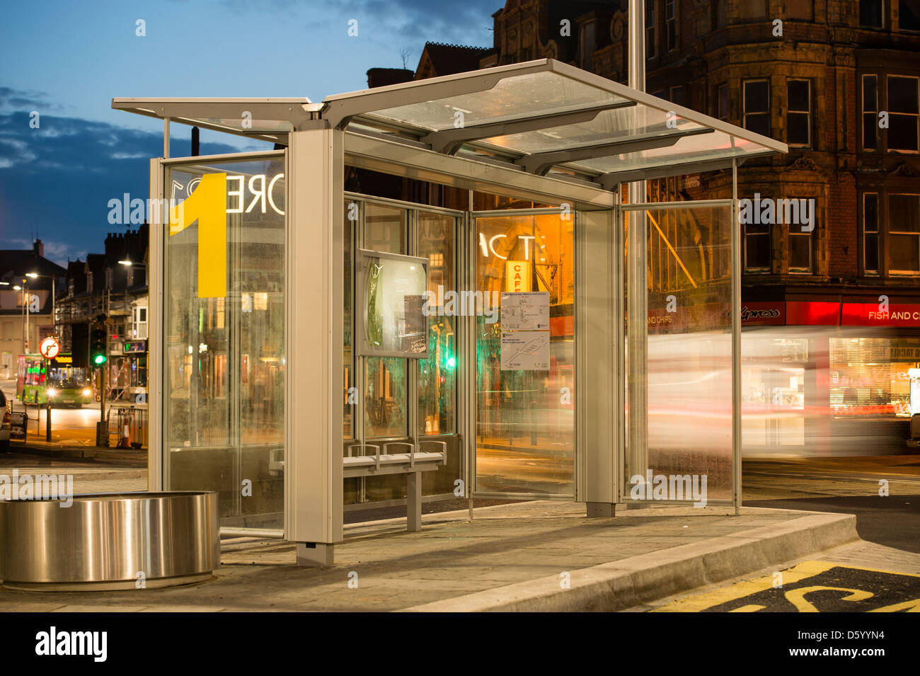 Aberystwyth Wales UK: ÖPNV Gateway Depot Wartehallen Stockfoto