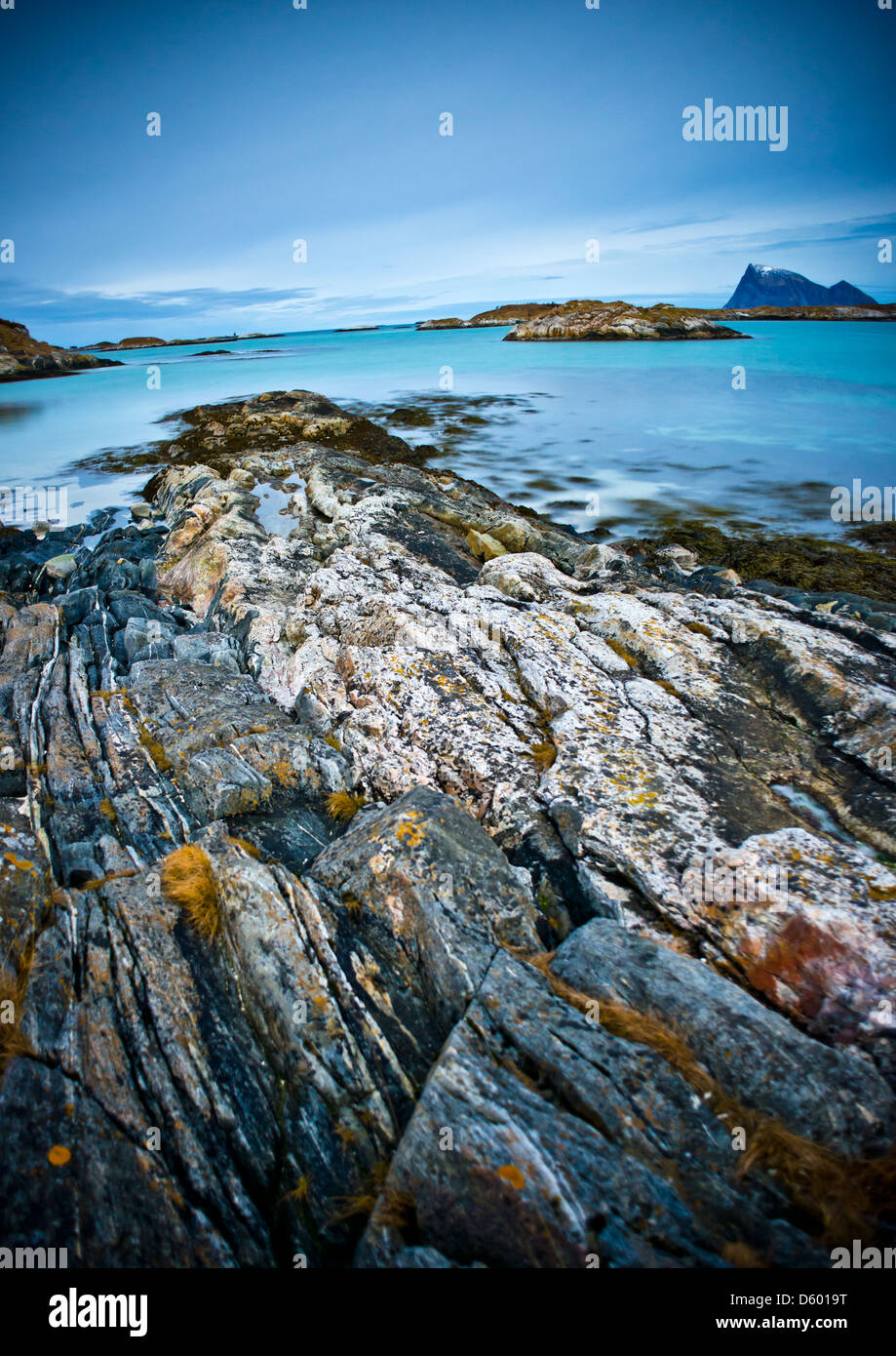 Schöne und robuste Nord-Norwegens Küste Stockfoto