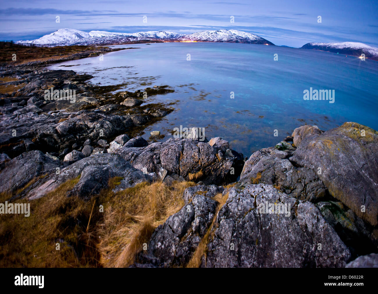 Nördlichen Gelände, Landschaft Küste Szene aus Norwegen Stockfoto