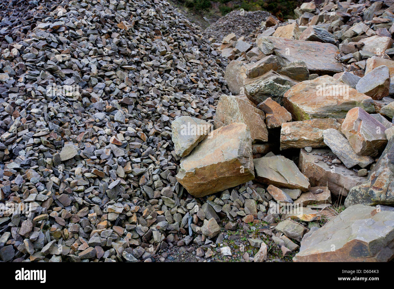 Verschiedene große Stapel der Felsen in Nahaufnahme Stockfoto