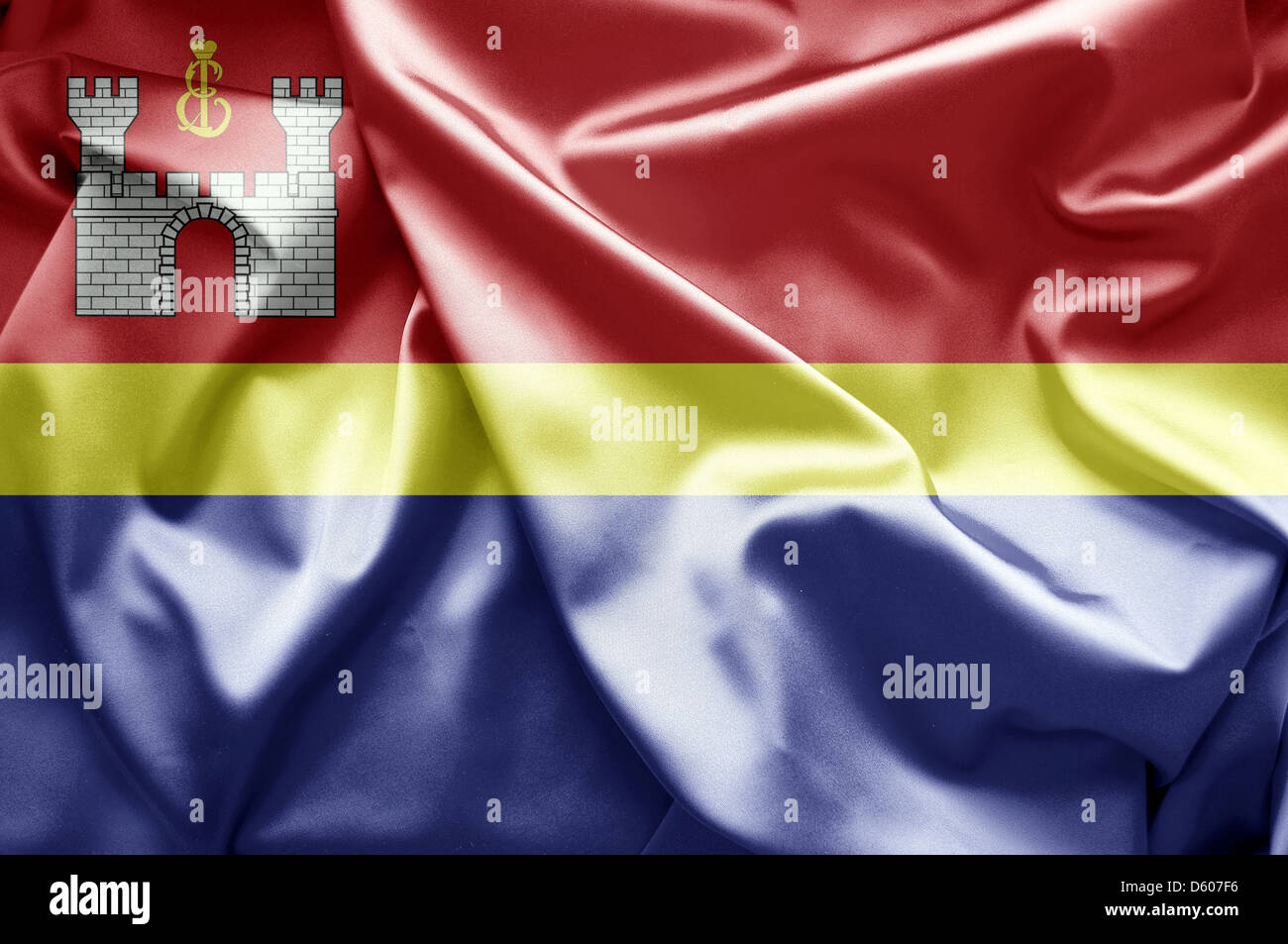 Flagge von Kaliningrad (Russland) Stockfoto