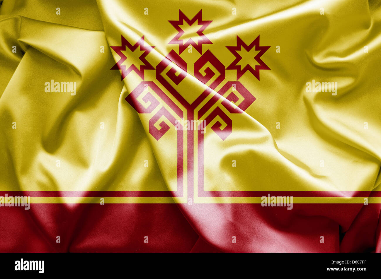 Flagge der Chuvash (Russland) Stockfoto