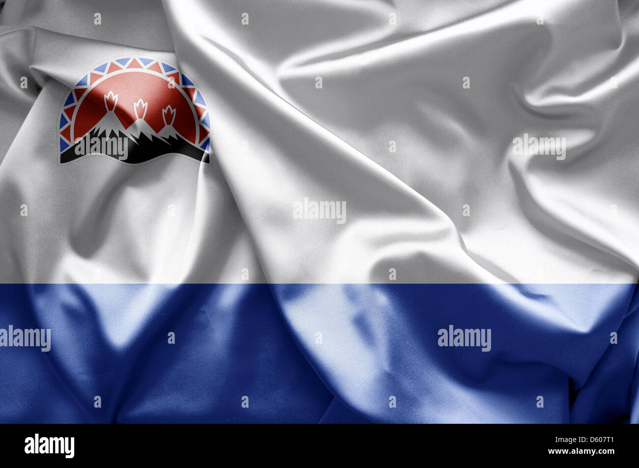 Flagge von Kamtschatka (Russland) Stockfoto