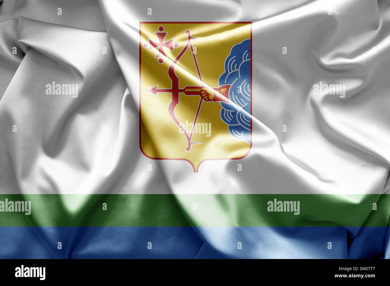 Flagge von Kirov (Russland) Stockfoto