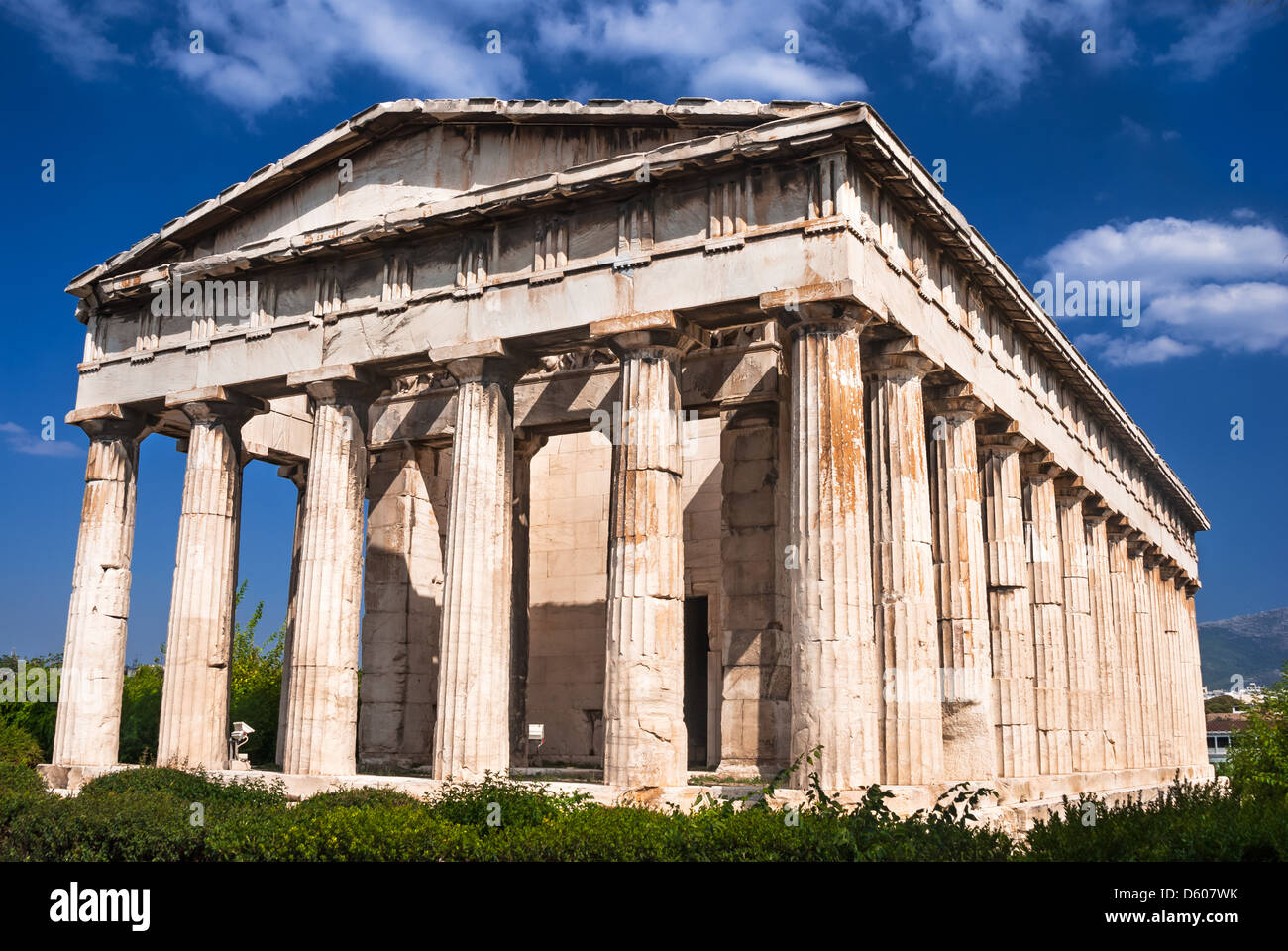 Tempel des Hephaistos, ist der am besten erhaltenen antiken griechischen Tempel, 415 v. Chr. erbaute. Stockfoto