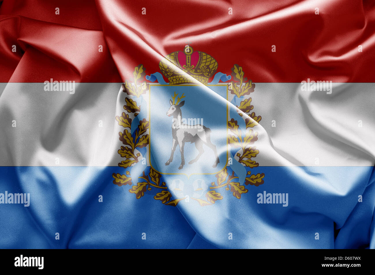 Flagge von Samara (Russland) Stockfoto