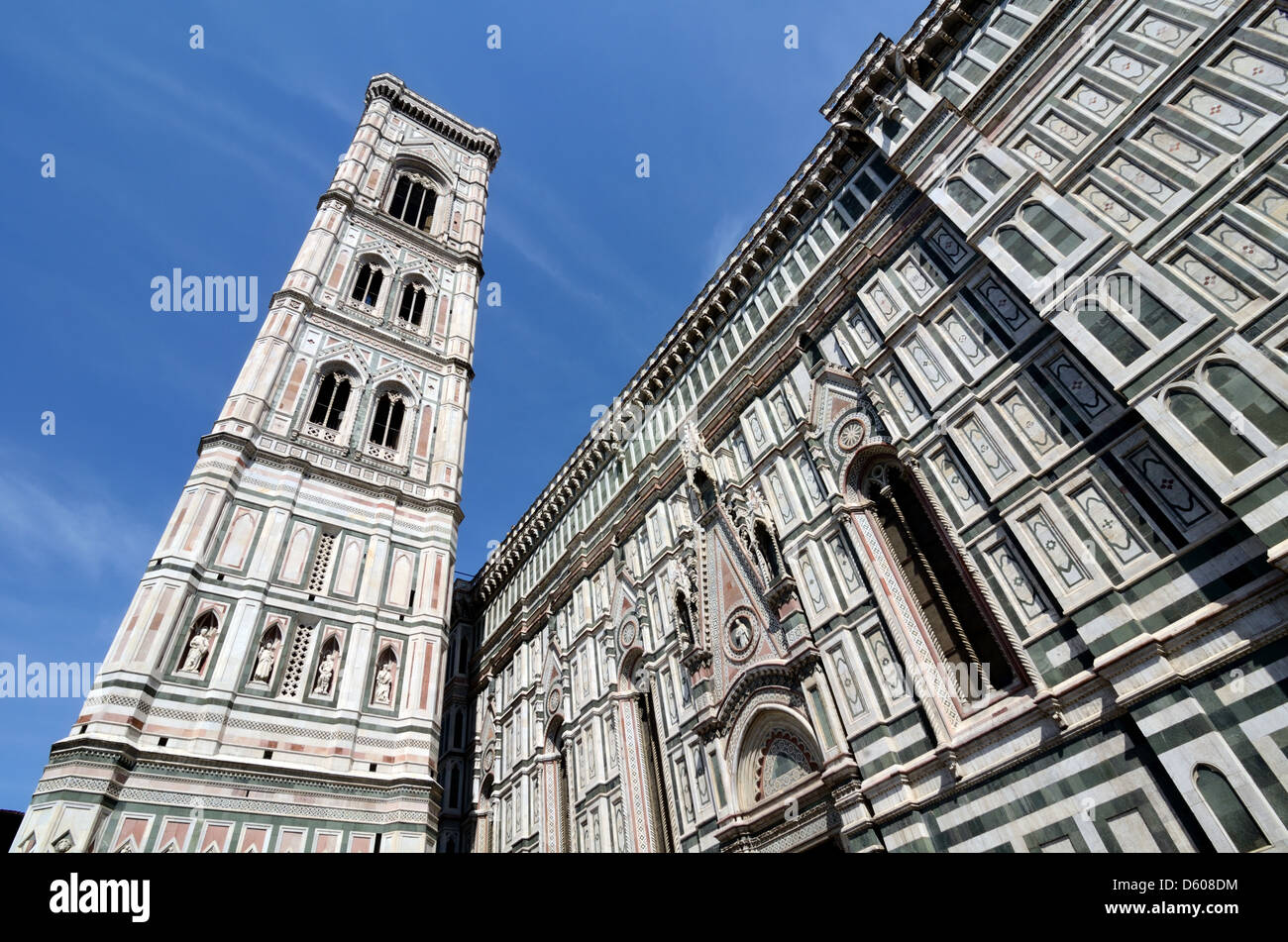 Der Campanile, der Glockenturm von Florenz, Toskana Stockfoto