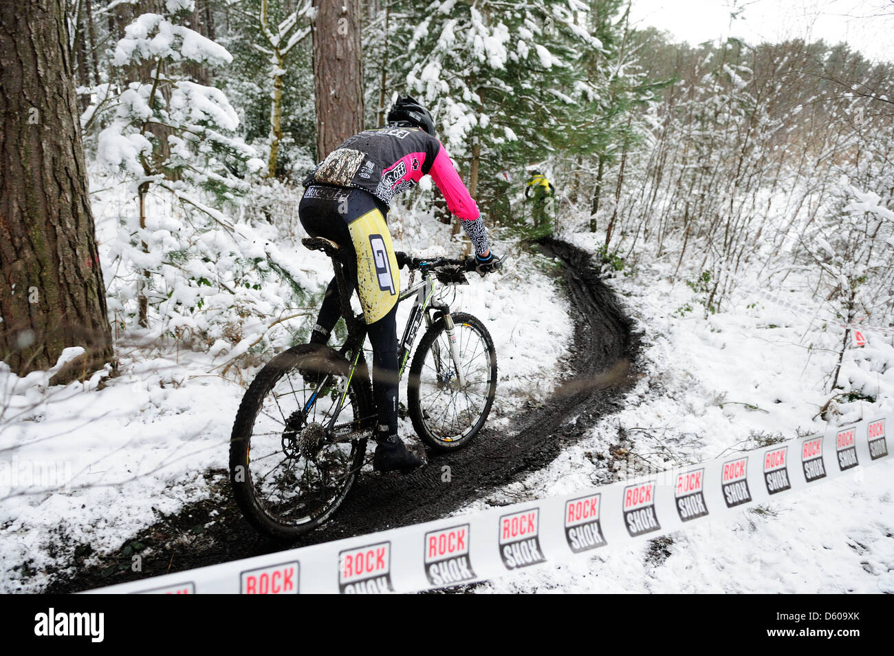 Sherwood Kiefern XC-MTB Runde 1 2013. Stockfoto