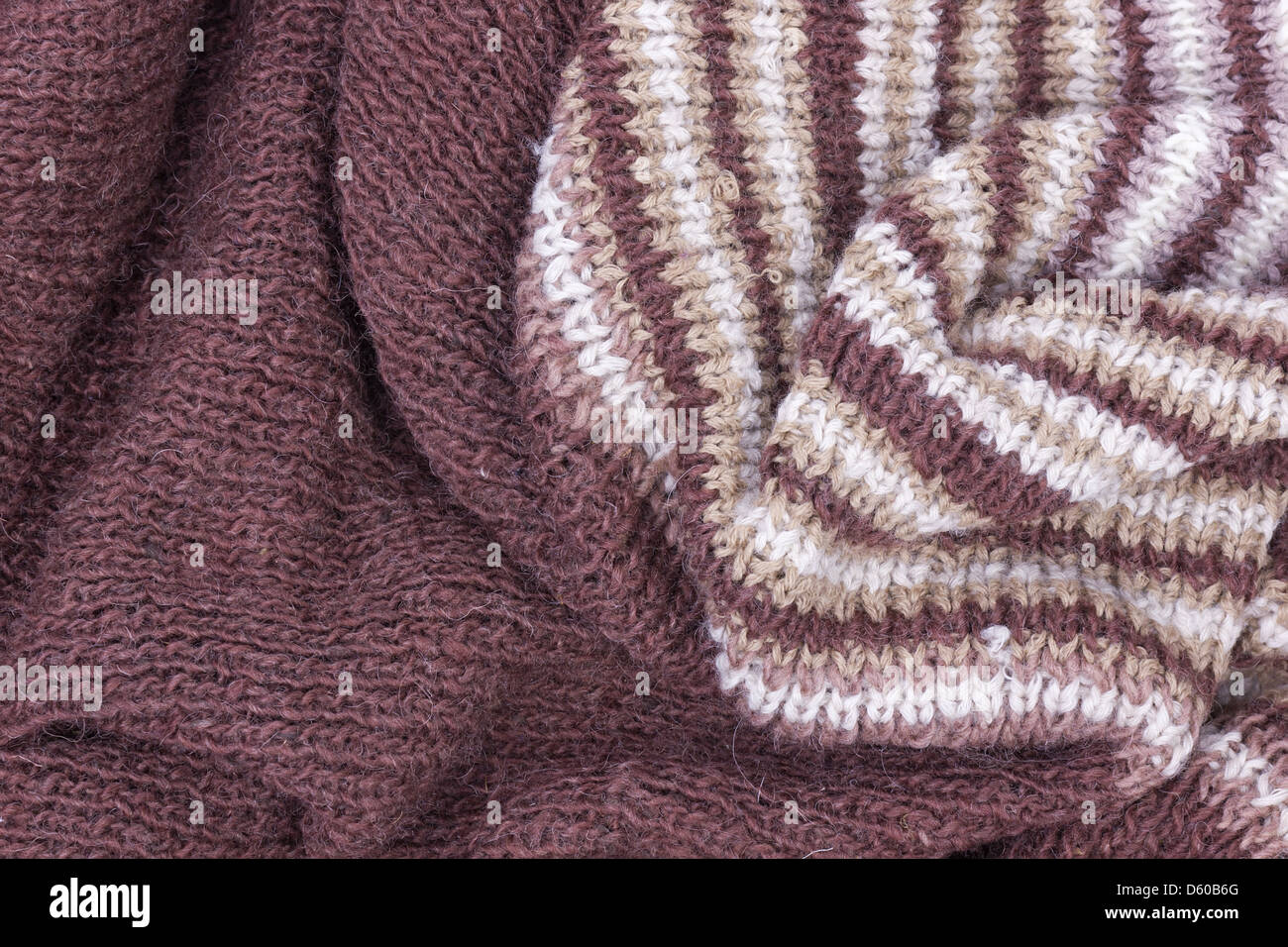 Schal aus Wolle-Handbuch sind zähflüssig Stockfoto