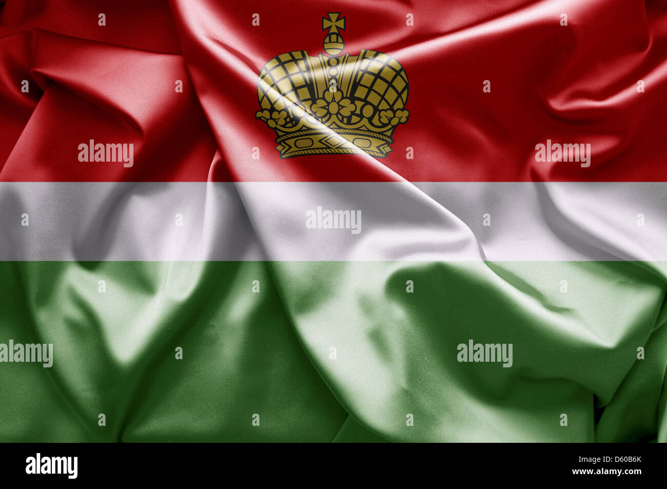 Flagge von Kaluga (Russland) Stockfoto